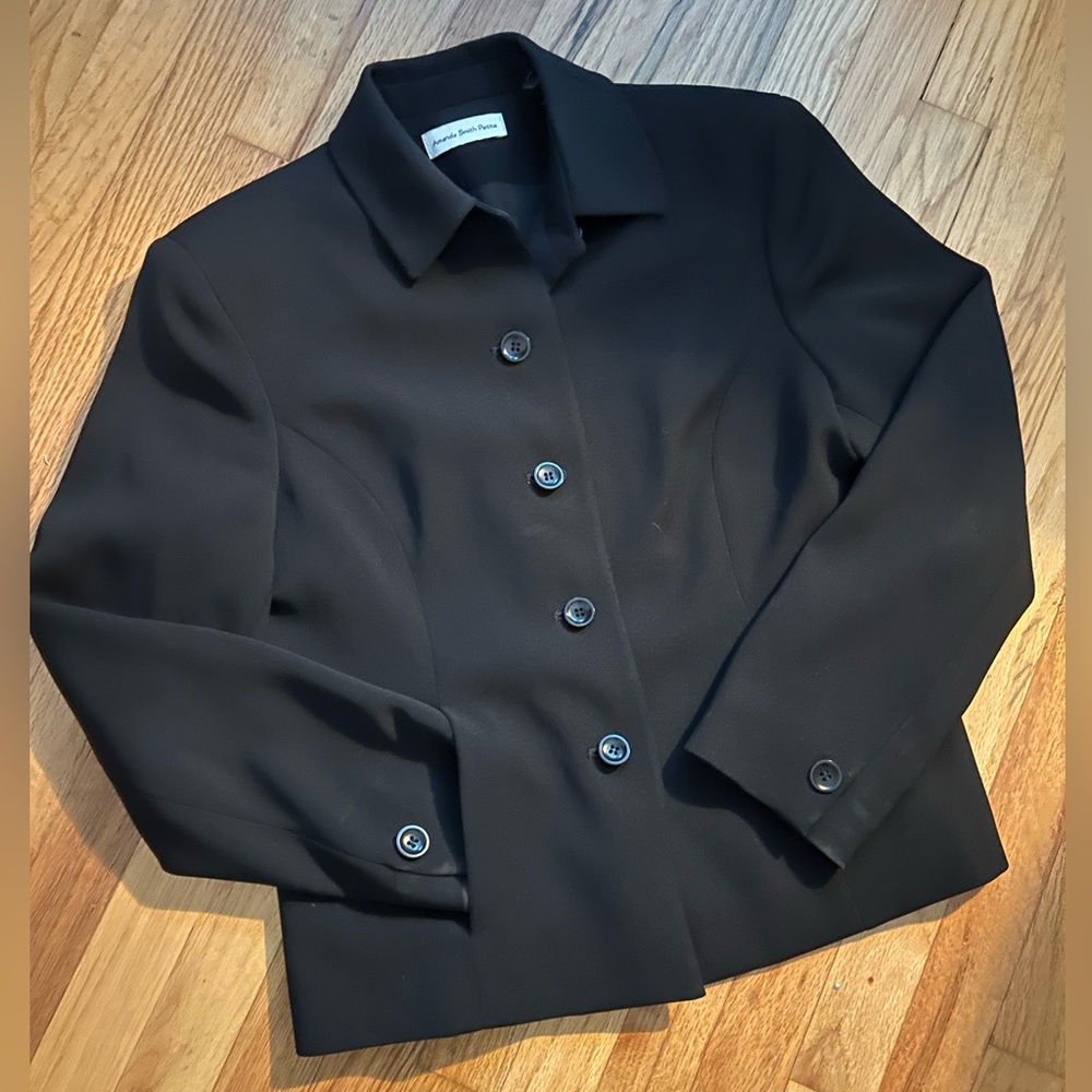 Amanda Smith‎ Black Petite Blazer